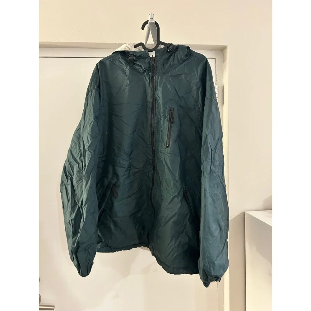 Vintage‎ 90s Windbreaker Lined Hooded Zip Pocket Unisex Large Jacket - Picture 2 of 8